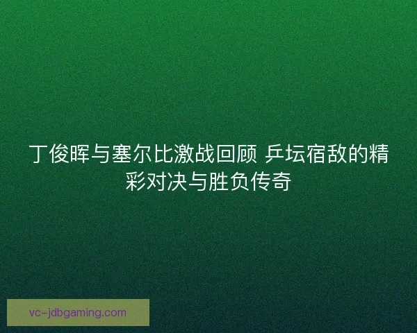 丁俊晖与塞尔比激战回顾 乒坛宿敌的精彩对决与胜负传奇
